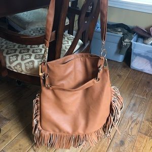 Brown leather sachel